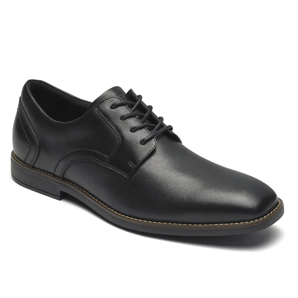 Rockport Lace Up For Mens Black - Slayter Plain Toe Shoe - OA5906872